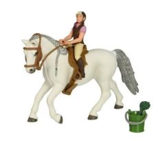 SHL41433 - Figurine des chevaux - Cavalière sur jument Lipizzan