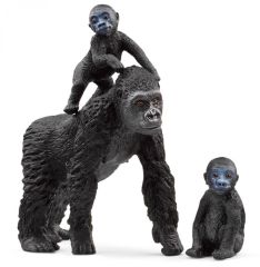 Figurine de l'univers des animaux sauvages - Famille de Gorilles des Plaines