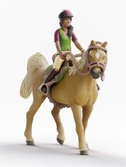 SHL42714 - Figurine de l'univers Horse Club - Cavalière Sarah et Mystery