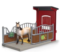 SHL42724 - Figurine de l'univers Farm World - Box avec Jument Mustang