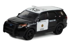 GREEN43010-E - Voiture sous blister de la série HOT PURSUIT - FORD Police interceptor utility 2015 Unité K9 de la police de San Diego Californie