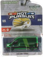 GREEN43035-EVERT - Voiture sous blister de la série HOT PURSUIT - Services de douane des Etats-Unis - FORD Transit 2020 vert