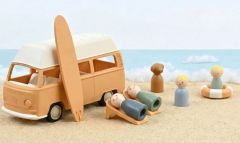 NOREV431040 - Van de couleur jaune avec figurine - PLASTIGRAM - VW Combi Type 2