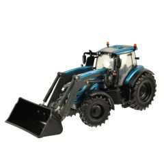 BRI43352 - Tracteur de couleur bleu avec chargeur – VALTRA 