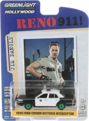 GREEN44980-B_VERT - Voiture avec jantes vertes sous blister du film RENO 911 - FORD Crown Victoria Interceptor de 1998