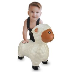 Mouton de couleur blanc rebondissant avec pompe
