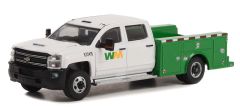 GREEN46100-C - Véhicule sous blister de la série DUALLY DRIVERS - CHEVROLET Silverado 3500HD WM de 2018