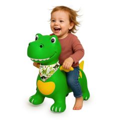 JAM466007 - Dino avec ailes HoppyDoo de couleur vert rebondissant avec pompe