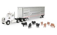 ERT47362 - Camion avec bétaillière et animaux – FREIGHTLINER 8x6