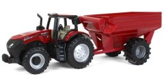 Tracteur avec remorque à grains – CASE IH 380 Magnum