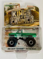 Voiture Verte sous blister de la série KING OF CRUNCH - CHEVY Silverado 1987 WASTED WAGES