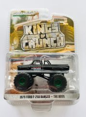 GREEN49130-BVERT - Voiture sous blister de la série KINGS OF CRUNCH avec jantes vertes - FORD F-250 Ranger 1979 Monster truck