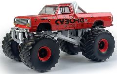 GREEN49160-E - Monster truck sous blister de la série KINGS OF CRUNCH - CYBORG - DODGE Ram D250 de 1990