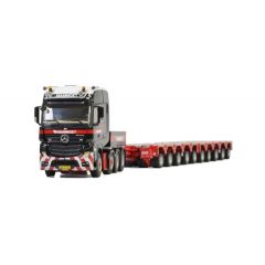 WSI410244 - Camion MERCEDES Actros 8X4 avec plateau SCHEUERLE  5+5 essieux MAMMOET