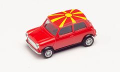 HER420792 - Voiture avec le drapeau de la Macédoine du Nord - MINI COOPER Euro 2021