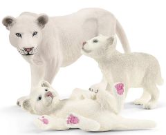 Figurines de l'univers des animaux sauvages - Lionne avec bébés