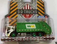 GREEN45140-CVERT - Véhicule sous blister jantes verte - MACK LR 6x4 camion poubelle S.D TRUCKS