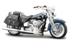 MST456 - Moto de 2001 bleue et noire - HARLEY DAVIDSON FLSTS Heritage Springer