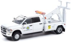 GREEN46080F - Véhicule sous blister DUALLY DRIVERS – Dépanneuse DODGE RAM 3500 de 2018 patrouille de l'autoroute de Los Angeles