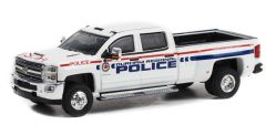 GREEN46090-C - Véhicule sous blister de la série DUALLY DRIVERS - CHEVROLET Silverado 3500HD 2018 Police régional Durham