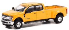 GREEN46090-D - Véhicule sous blister de la série DUALLY DRIVERS - FORD F-350 2019 jaune 2019