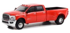 GREEN46090-E - Véhicule sous blister de la série DUALLY DRIVERS - DODGE RAM 3500 rouge 2021