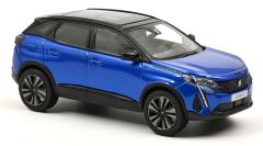 NOREV473919 - Voiture de 2021 couleur bleu vertigo - PEUGEOT 3008 GT Black Pack