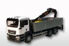 EMEK50592 - Camion porteur avec grue de chargement - MAN TGS M 6x4 blanc