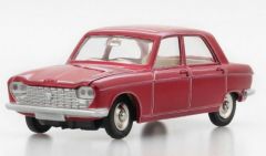 DIN510 - Voiture berline de couleur rouge – PEUGEOT 204 – Reproduction ATLAS