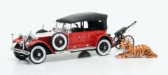 MTX51705-272 - Voiture de 1925 couleur rouge et noire - ROLLS-ROYCE Phantom II Barker Torpedo avec canon et tigre