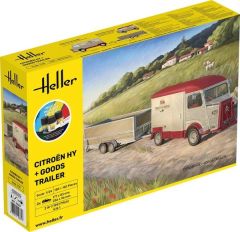 HEL52331 - Maquette à assembler avec peinture - CITROEN HY avec remorque