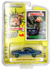 GREEN54090-AVERT - Véhicule avec jantes vertes sous blister de la série GARAGE PAIL KIDS - PLYMOUTH Hemi GTX 1968