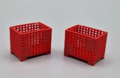 MSM5471/05 - Accessoire de chantier couleur rouge - 2 Caisses ajourées