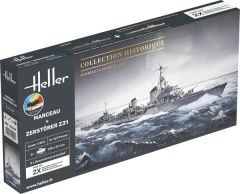 HEL55009 - Maquette à assembler avec peinture - Marceau et Zerstörer Z311/400