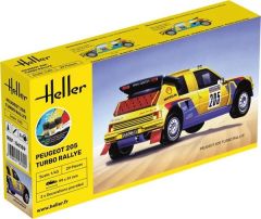 HEL56189 - Maquette avec peinture à assembler - Set de démarrage PEUGEOT 205 turbo rallye #205