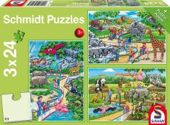 SCM56218 - Puzzle Journée au zoo – 3x24 pièces