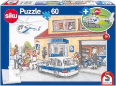 Puzzle Au commissariat avec hélicoptère – 60 pièces