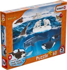Puzzle les animaux de l'arctique SCHLEICH – 60 pièces