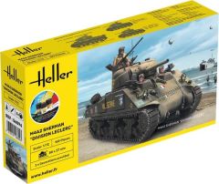 HEL56894 - Maquette à assembler avec peinture - Char SHERMAN M4A2 Division Leclerc