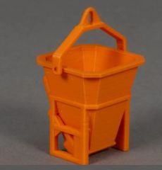 MSM5801/02 - Accessoire de chantier couleur orange - benne à béton - carrée