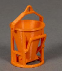 MSM5802/02 - Accessoire de chantier couleur orange - benne à béton - ronde