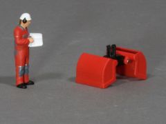 MSM5805/01 - Accessoire de chantier couleur rouge - benne preneuse pour matériaux en vrac