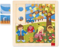 GOA53087 - Puzzle sur l'automne – 16 pièces en bois