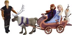 HASE5517 - Poupées La Reine des Neiges 2 – Anna  Kristof  Elsa  Olaf  sven et son traineau