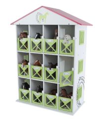 KID610308 - Bâtiment dimension 19x41x53 cm sans animaux - Ecurie avec 12 boxes