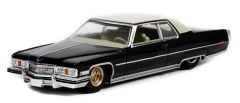 GREEN63010-E - Voiture sous blister de la série CALIFORNIA LOWRIDERS – CADILLAC coupé Deville 1973