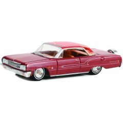 GREEN63030-B - Voiture rouge métallisé sous blister de la série California Lowriders - CHEVROLET Impala 1964