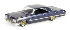 GREEN63060-C - Voiture sous blister de la série CALIFORNIA LOWRIDERS - CHEVROLET Impala 1963