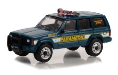GREEN67040-B - Véhicule sous blister de la série FIRST RESPONDERS - JEEP Cherokee 1998 Équipe de sauvetage New York