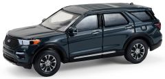 GREEN68070-D - Voiture sous blister de la série SHOWROOM FLOOR - FORD Explorer 2024  de couleur bleu pierre